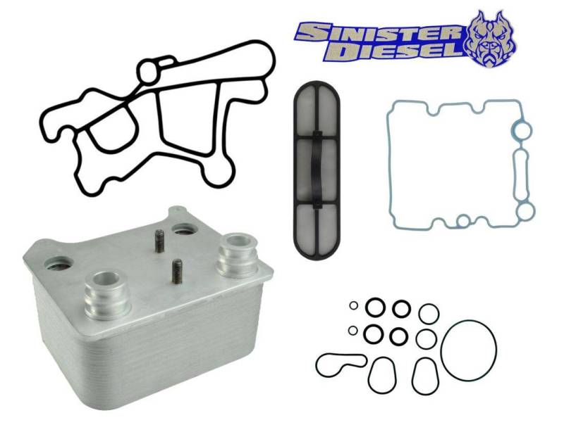 Ford Excursion Oil Cooler Kit - Sinister Diesel - Includes Gaskets & O-Rings - `03-`05 Ford Excursion Oil Cooler Kit - Sinister Diesel - Includes Gaskets & O-Rings - `03-`05